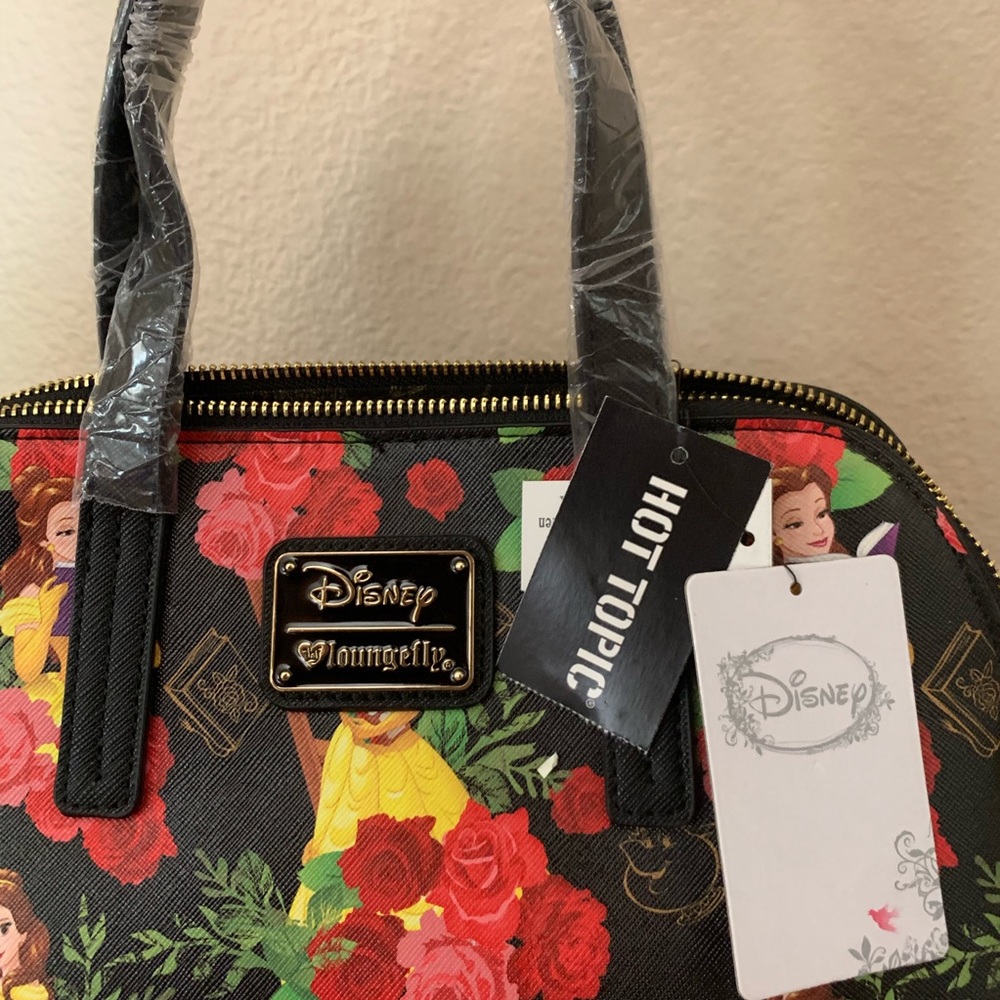 NWT LOUNGEFLY DISNEY purse BEAUTY & THE BEAST 🥀 - Picture 2 of 8